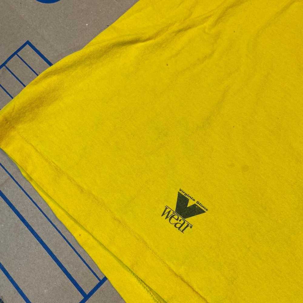 Fruit Of The Loom 90s yellow cigarette tee shirt - image 4