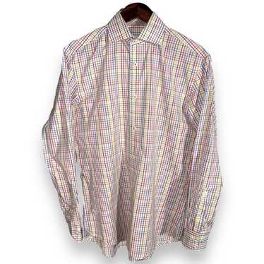 Bugatchi shape fit plaid XXL button 2024 down shirt