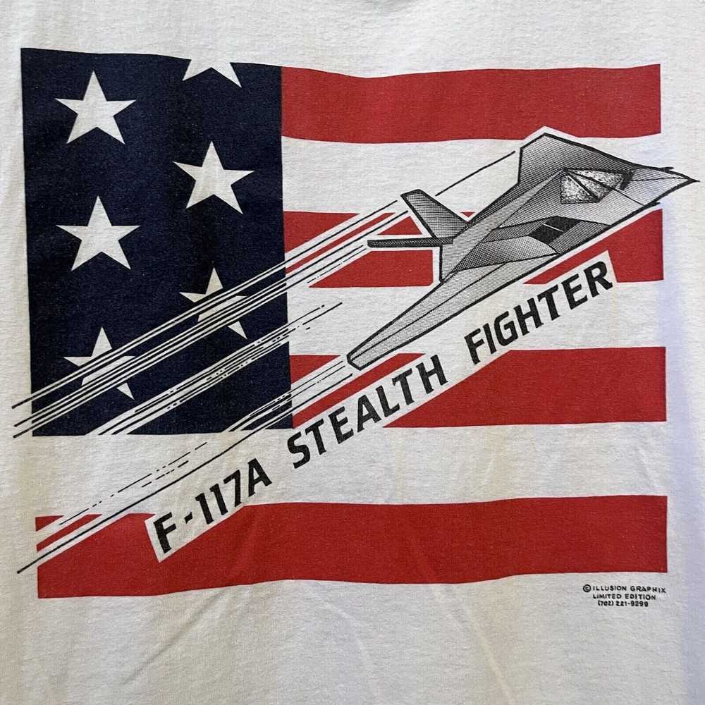Vintage Vintage F-11 Stealth Fighter T Shirt Mens… - image 3