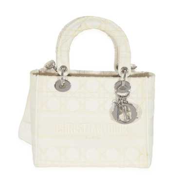 Dior Dior Cannage White Canvas D-Lite Lady Dior - image 1