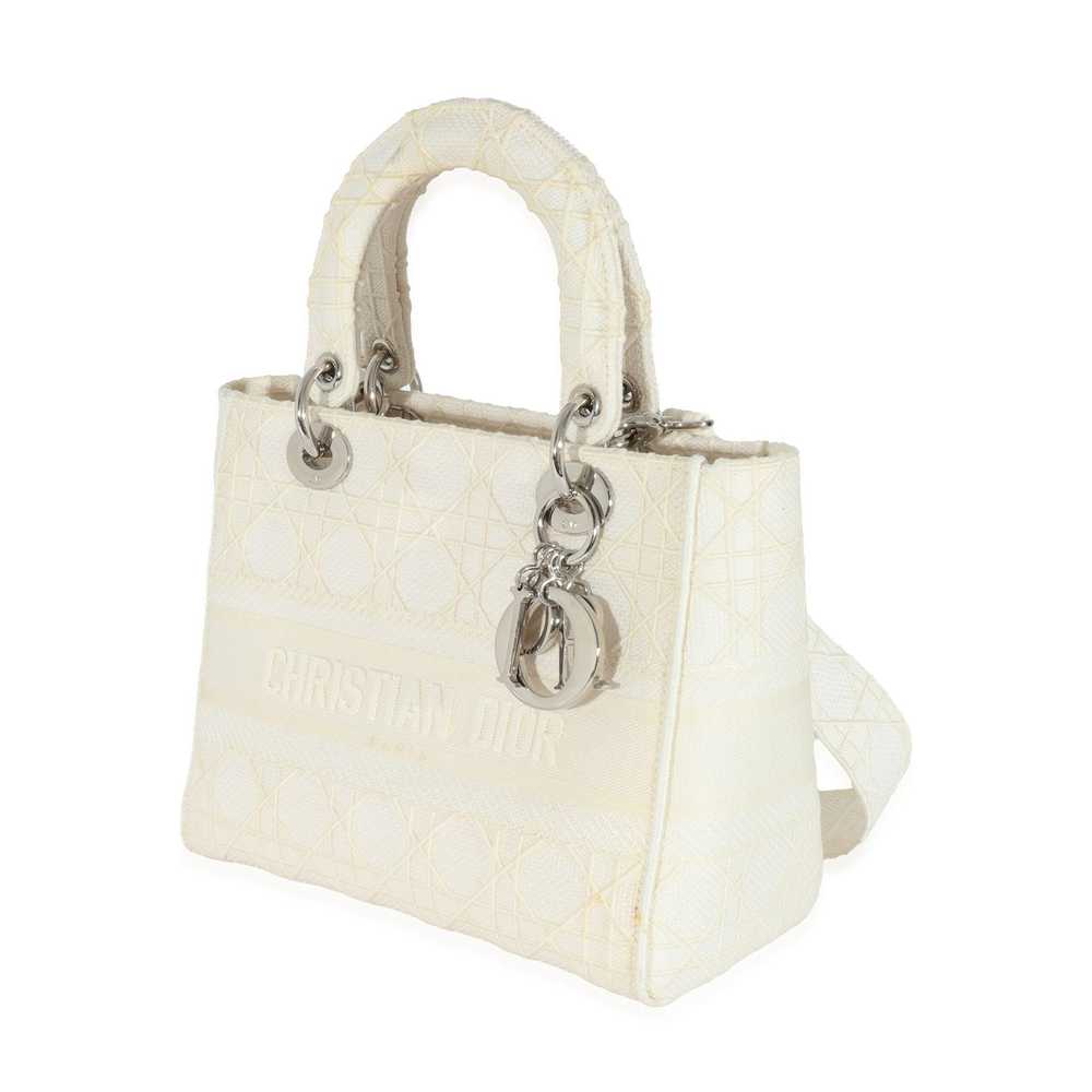 Dior Dior Cannage White Canvas D-Lite Lady Dior - image 2