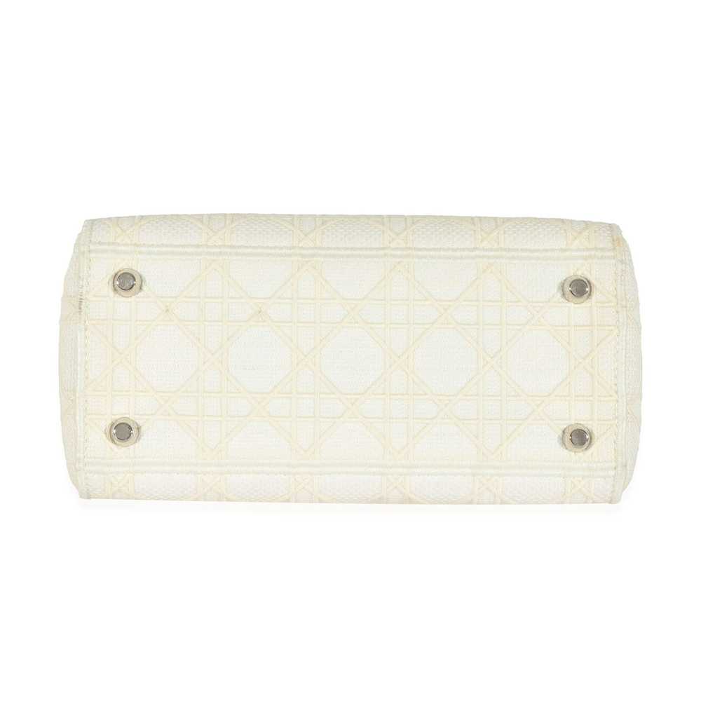 Dior Dior Cannage White Canvas D-Lite Lady Dior - image 4