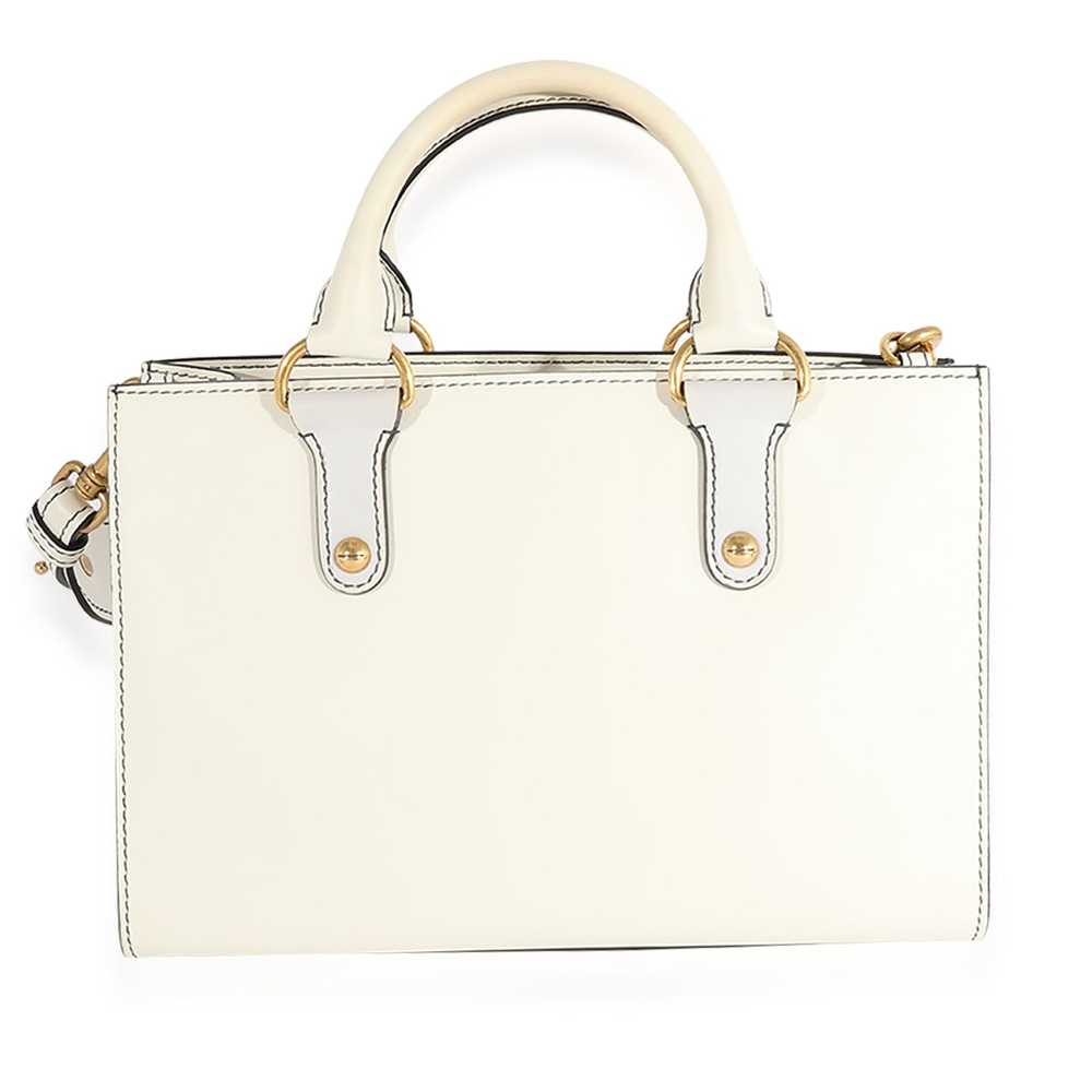 Dior Dior White Smooth Leather D-Bee Tote - image 3