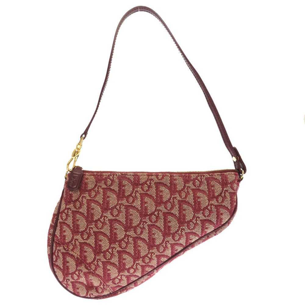 Dior Dior Trotter Canvas Handbag Bag Red - image 1