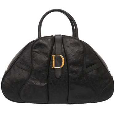 Dior Dior Double Saddle Ostrich Black