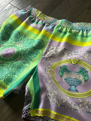 Versace Versace Barocco Print Silk Shorts