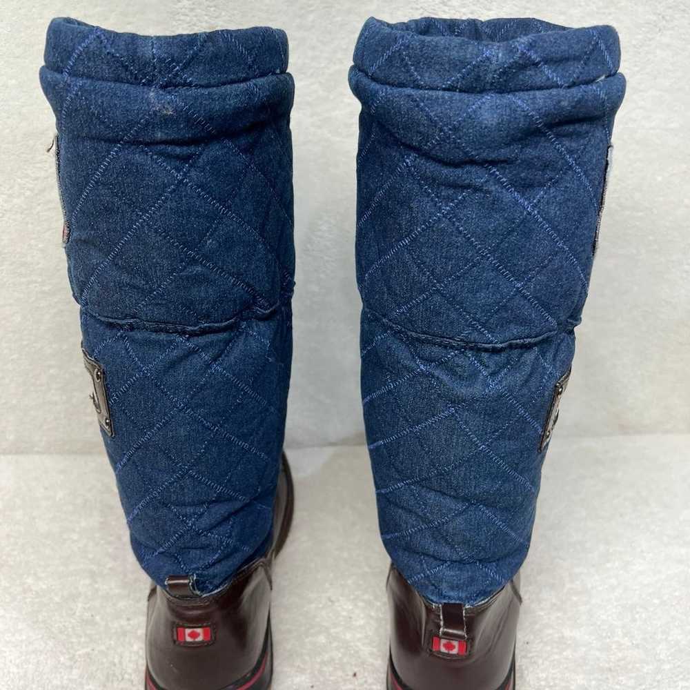 Pajar Boots US10 Grip Blue/denim Brown Lace Up Ta… - image 3