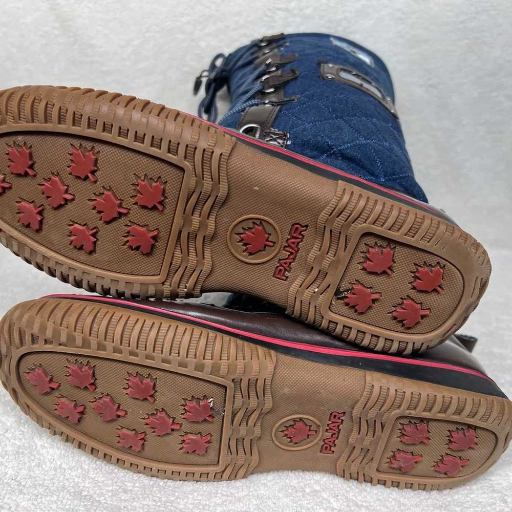 Pajar Boots US10 Grip Blue/denim Brown Lace Up Ta… - image 5