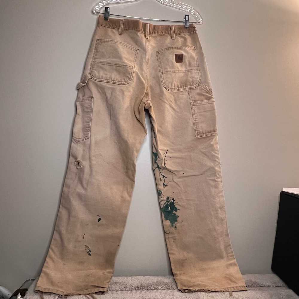 Carhartt Ultra distressed carhartt pants with pai… - image 2