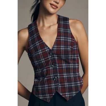 Eva Franco Eva Franco Plaid Button-Front Vest