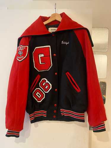 Vintage Embroidered/Patched Hooded Wool Varsity Ja