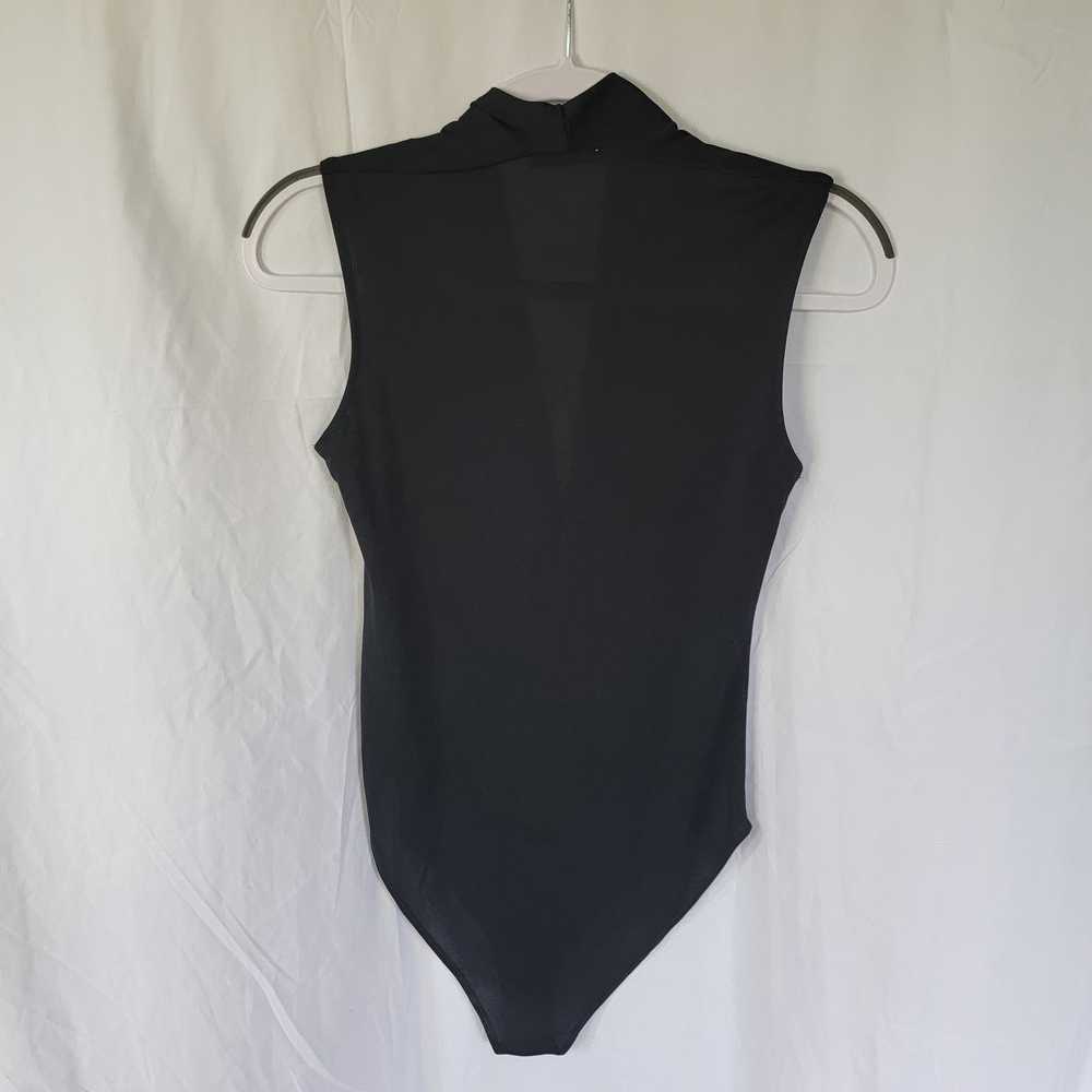 Zara Zara Black V-Neck Cowl Neck Women's Bodysuit… - image 9