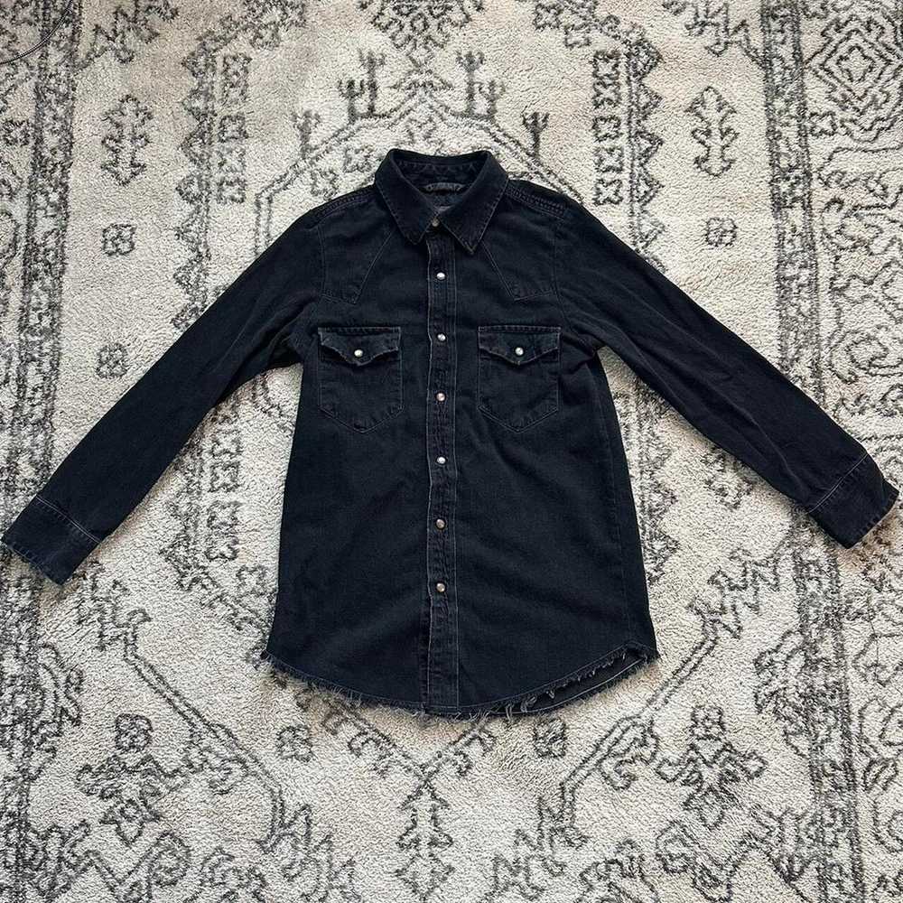 Other Vintage Black Western Overdyed Shirt - image 1