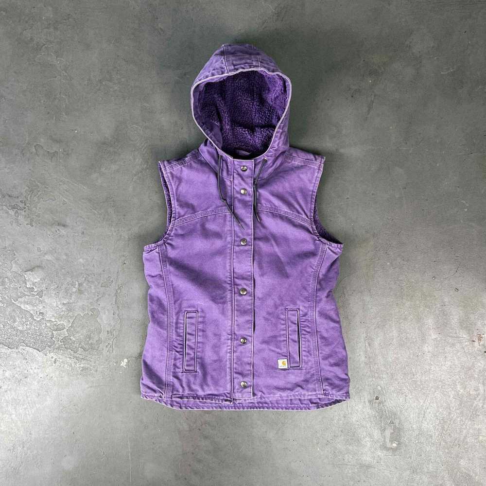 Carhartt 90’s Carhartt Purple Faded Carpenter Vest - image 1