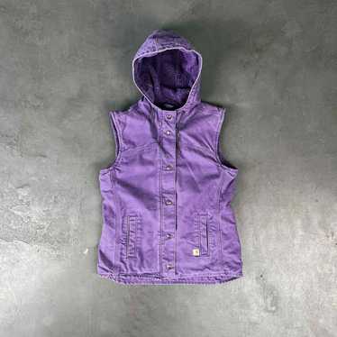 Carhartt 90’s Carhartt Purple Faded Carpenter Vest - image 1