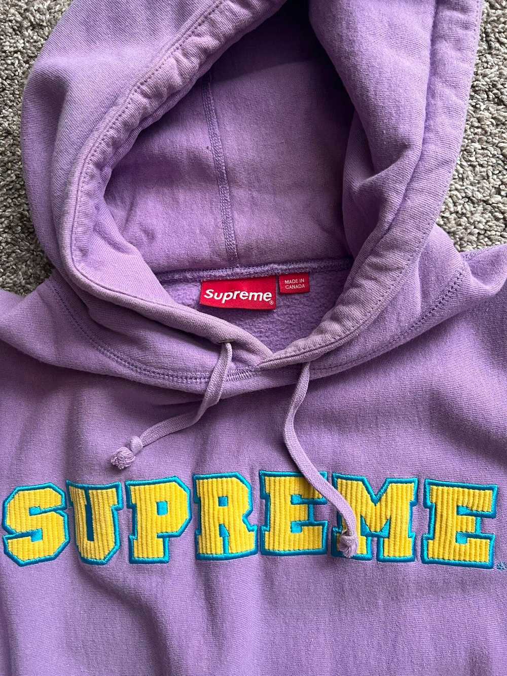 Supreme Supreme Cord Collegiate Logo Hoodie SS18,… - image 3