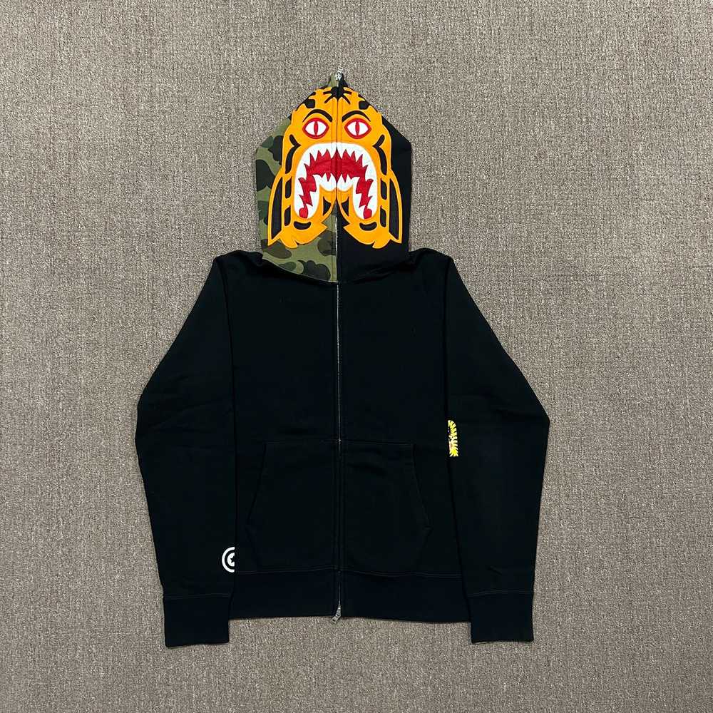 Bape Bape Half Green Camo Tiger Hoodie - image 2