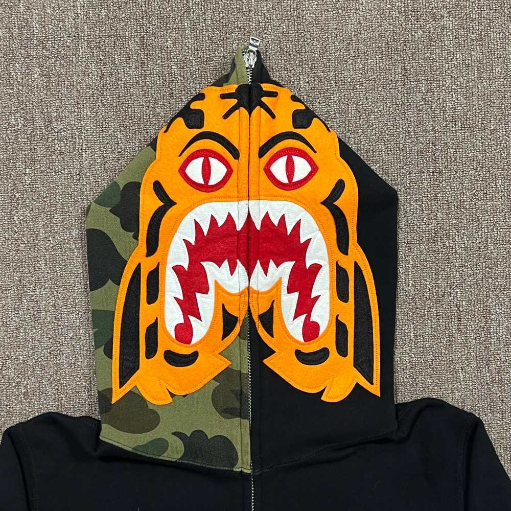 Bape Bape Half Green Camo Tiger Hoodie - image 4