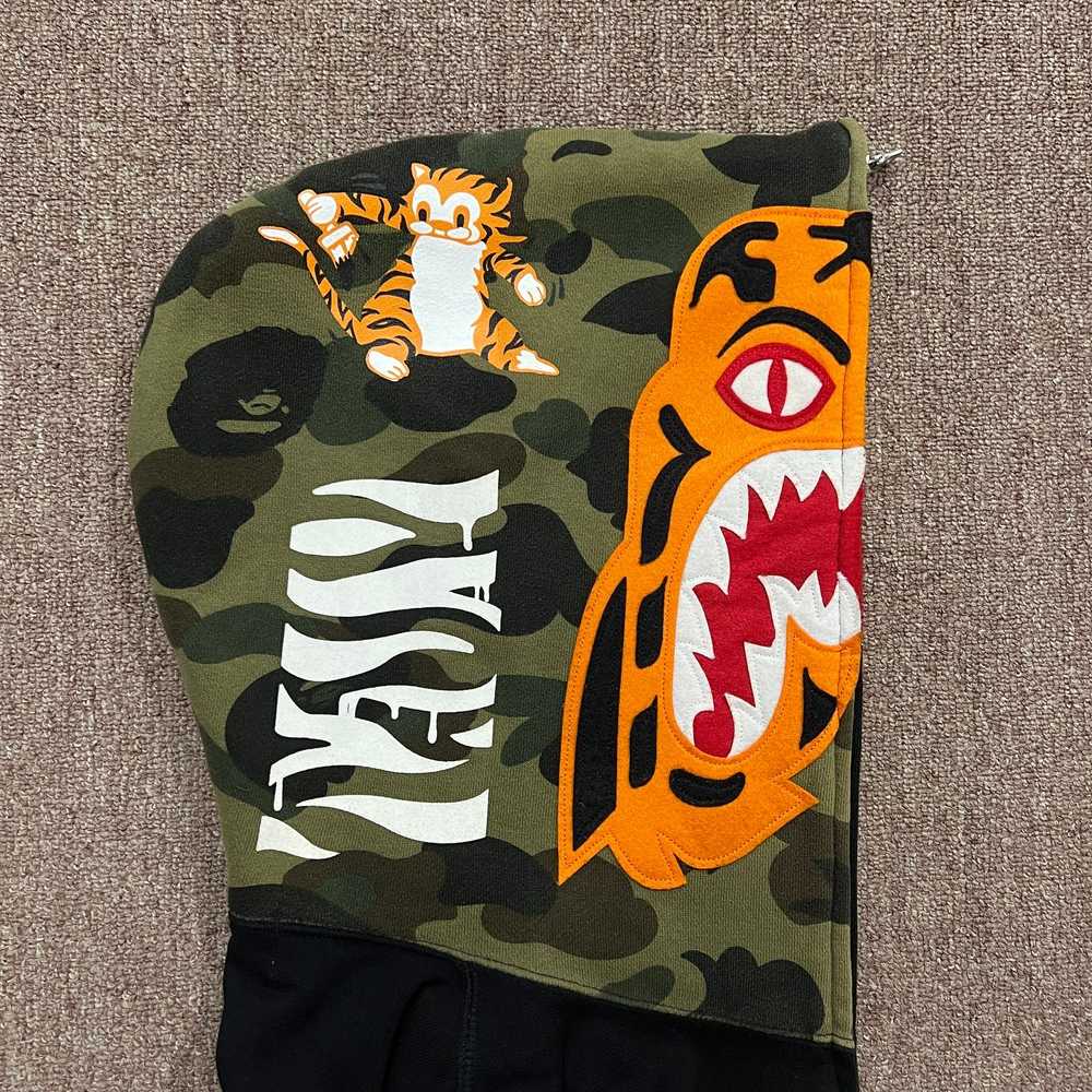 Bape Bape Half Green Camo Tiger Hoodie - image 5