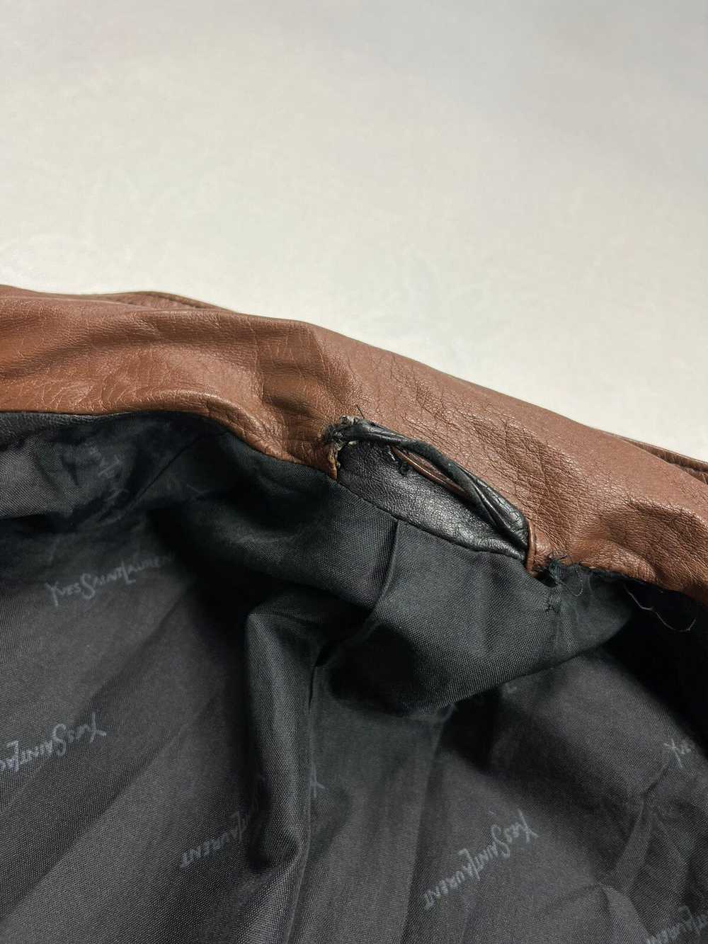 Rare × Vintage × Yves Saint Laurent Rare Leather … - image 9