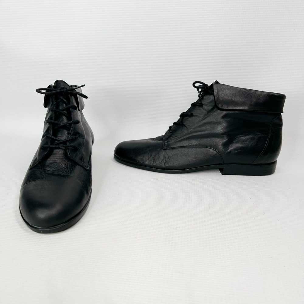 Nine West Vintage NINE WEST Fold Over Black Leath… - image 1