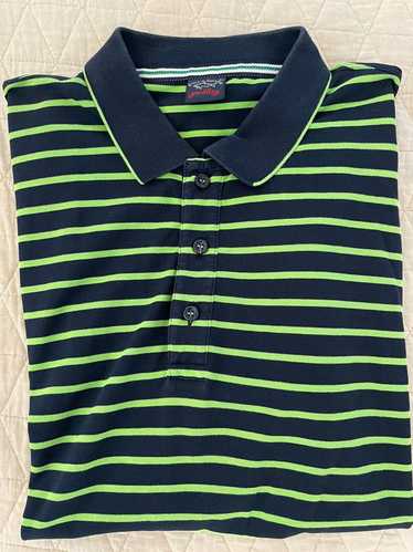 Paul & Shark Horizontal Stripe Pique Knit Polo