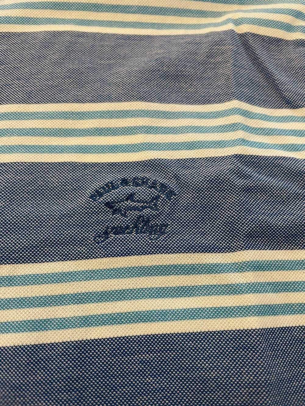 Paul & Shark Pique Knit Striped Polo Shirt - image 3