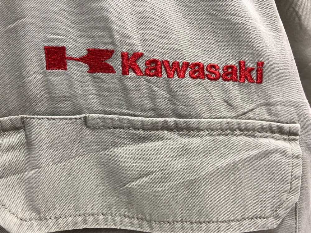 Japanese Brand Kawasaki Polo Shirt Distressed - image 4