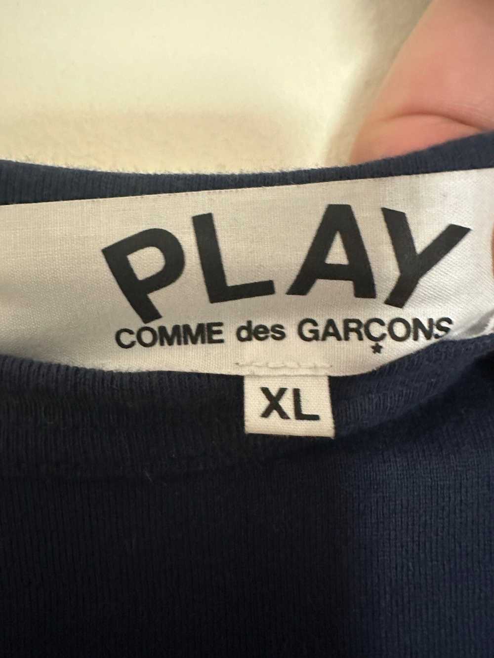 Comme Des Garcons Play CDG Play Short Sleeve Navy… - image 3