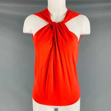 Lanvin Orange Coral Viscose Polyamide Sleeveless C