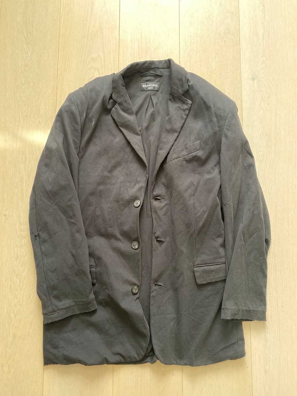 Balenciaga Balenciaga Distressed sweatshirt coat … - image 2