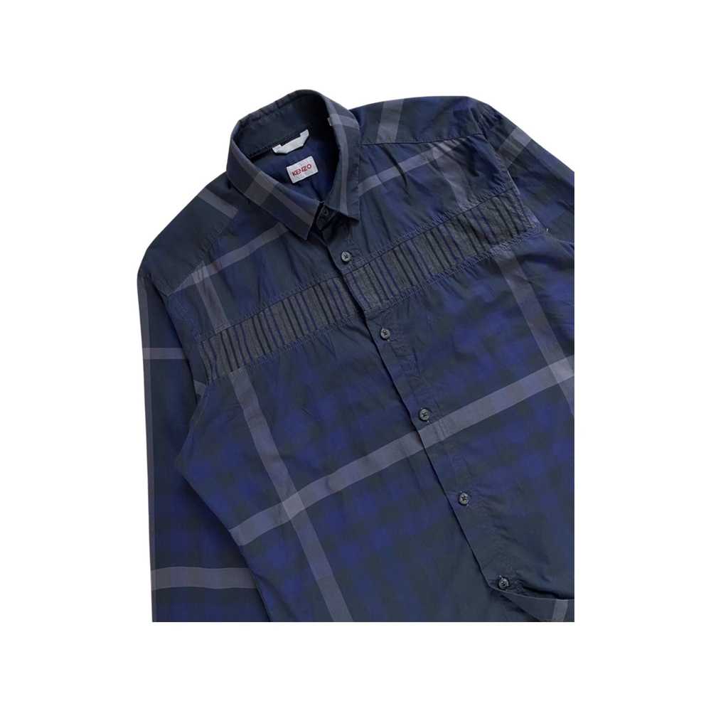 Kenzo × Vintage KENZO Shirt Long Sleeve Solid Che… - image 3