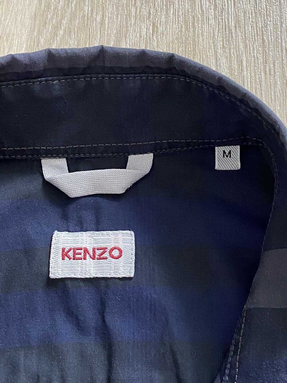 Kenzo × Vintage KENZO Shirt Long Sleeve Solid Che… - image 4