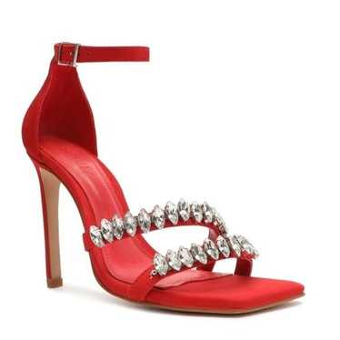 Schutz Linsey Nubuck Sandal in Red Size 6.5 - image 1