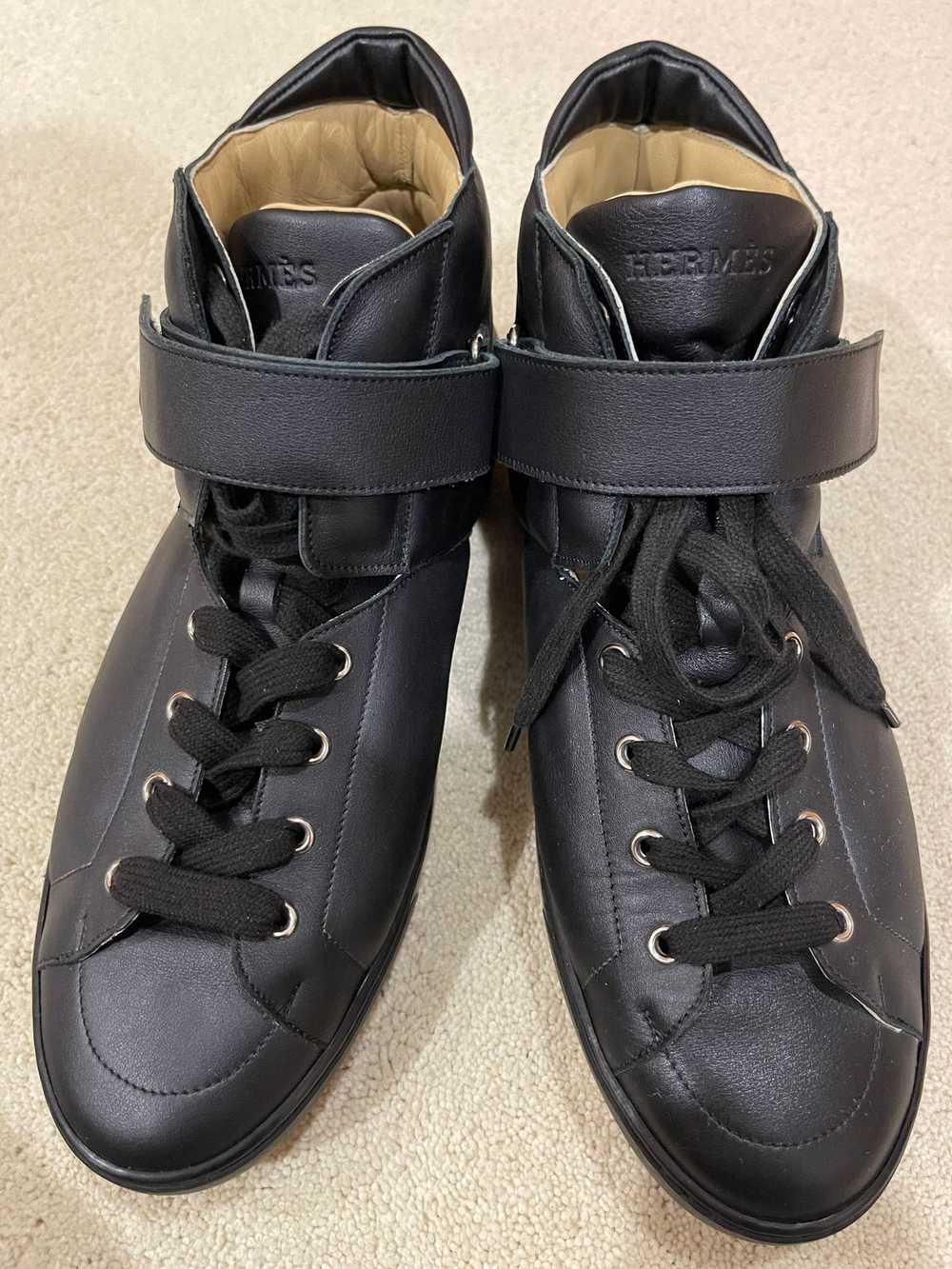 Hermes Rare Hermes High Top Jackson Leather Sneak… - image 1