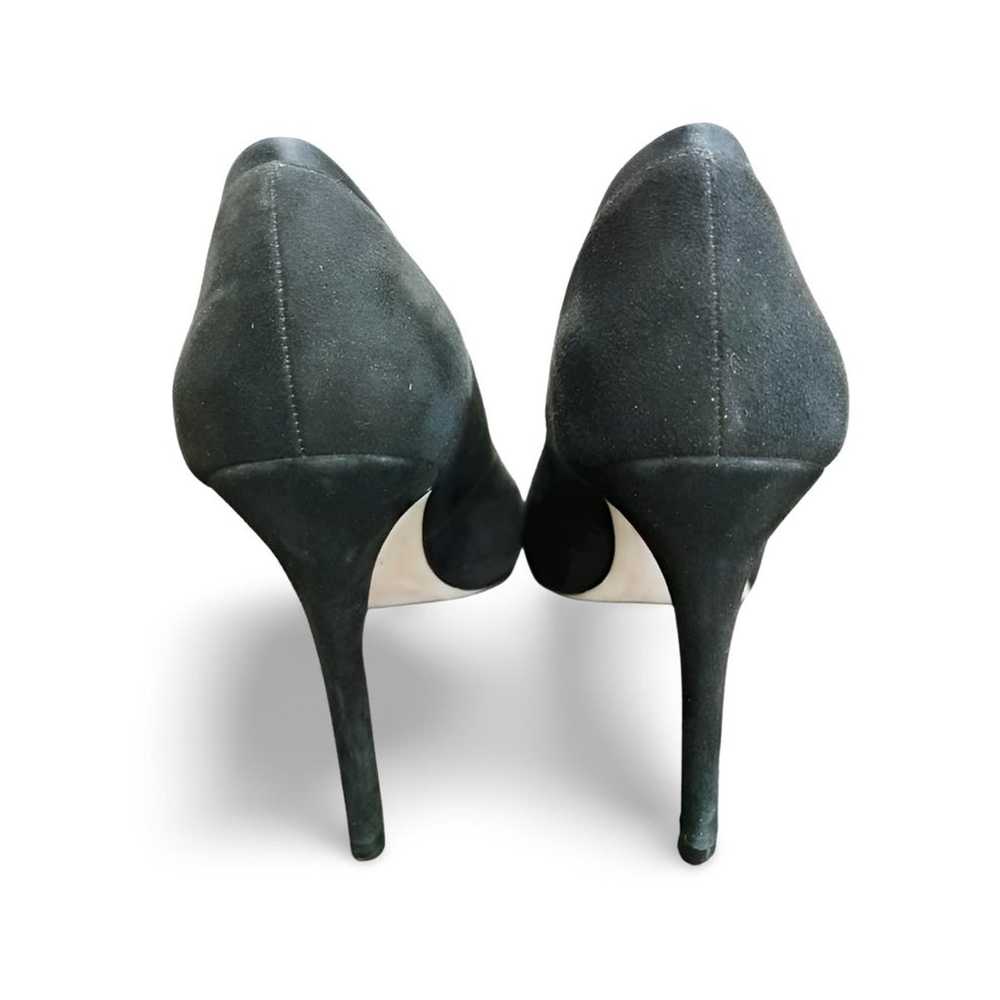 Tory Burch Black Suede/Satin Pump Heel Size 9.5 - image 5