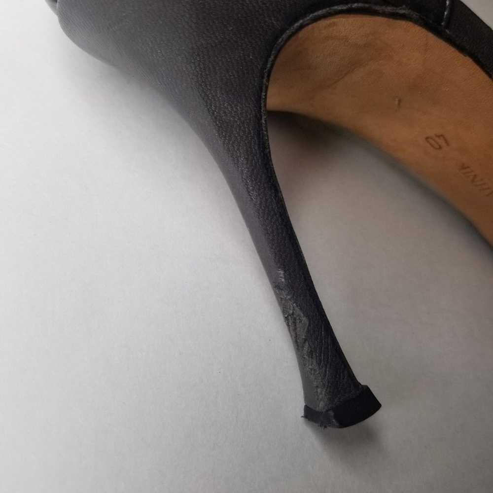 MANOLO BLAHNIK D'Orsay Stiletto Heel in Dark Pewt… - image 10