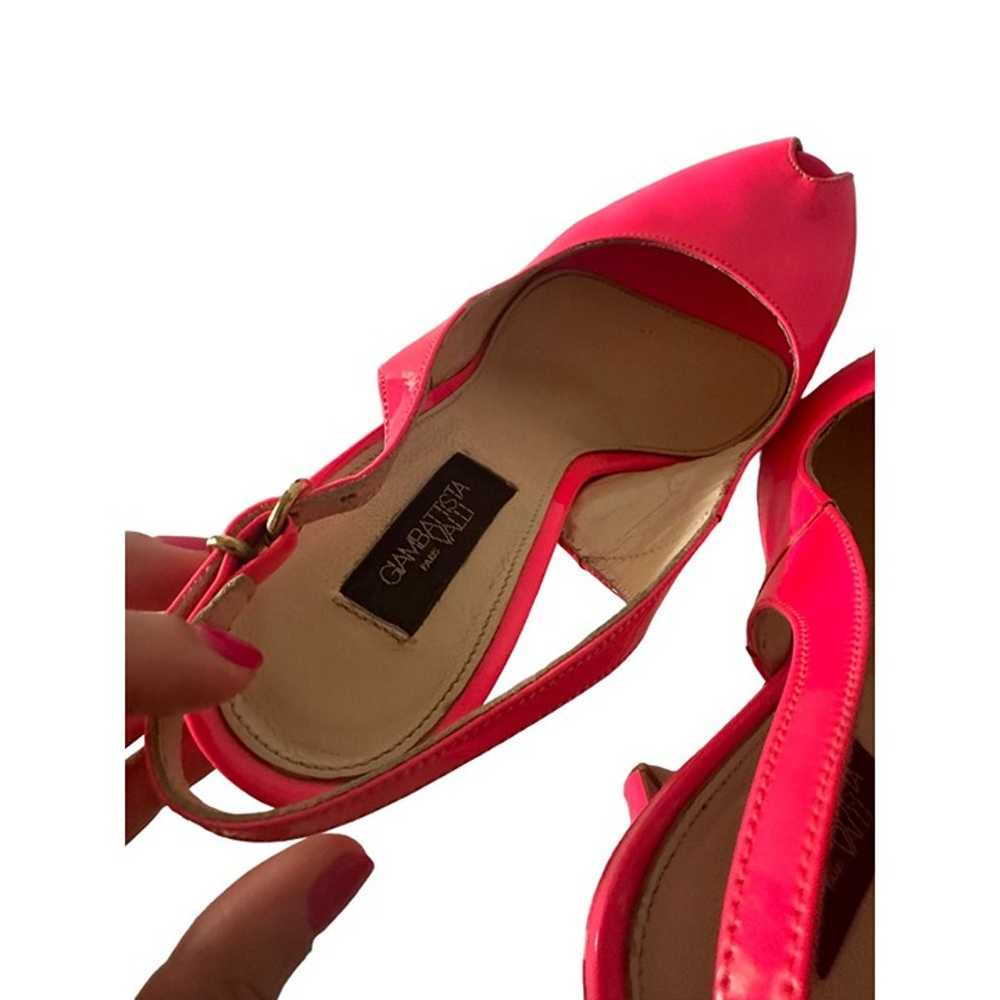 GIAMBATISTA VALLI Pink Patent Leather Slingback H… - image 7