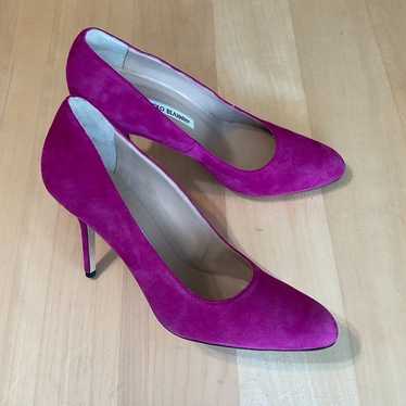 Manolo Blahnik Women's Hot Pink Fuchsia Magenta H… - image 1