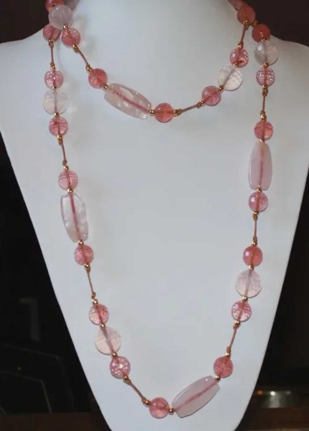 Pretty in Pink - Rose Quartz and Strawberry Glass… - image 3