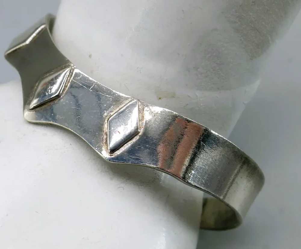 VINTAGE  Mexican Silver  Simple Bracelet - image 4