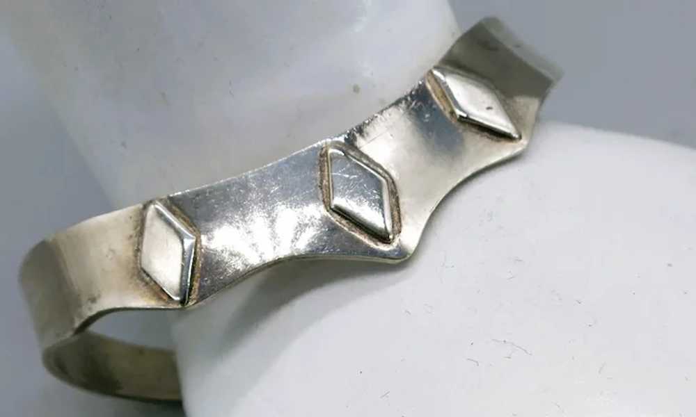 VINTAGE  Mexican Silver  Simple Bracelet - image 6