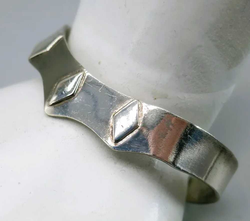 VINTAGE  Mexican Silver  Simple Bracelet - image 8