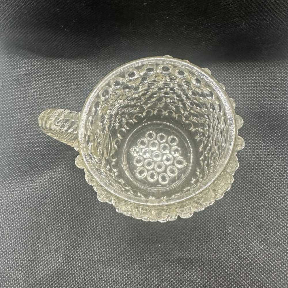 Antique  EAPG Pointed Hobnail Cup Clear Glass. 3”… - image 3