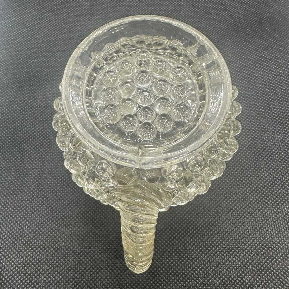 Antique  EAPG Pointed Hobnail Cup Clear Glass. 3”… - image 4