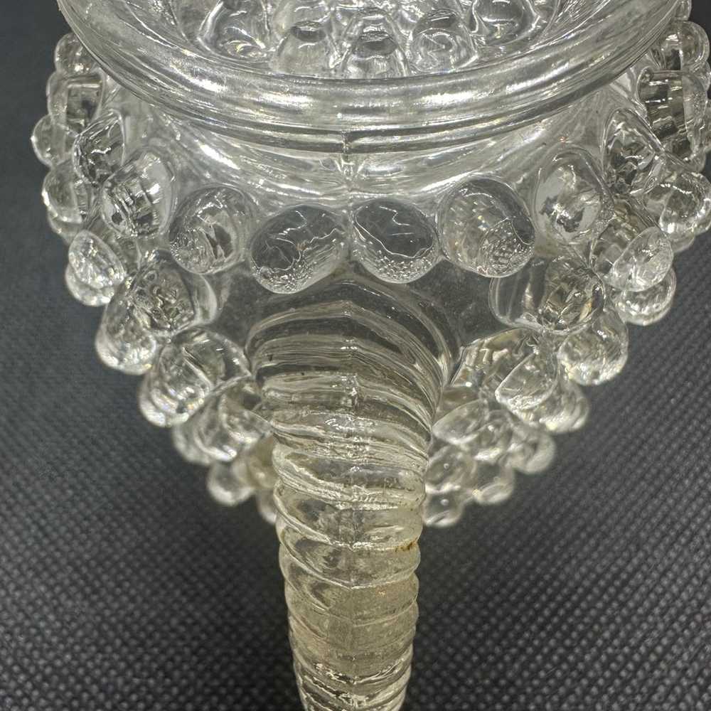 Antique  EAPG Pointed Hobnail Cup Clear Glass. 3”… - image 5