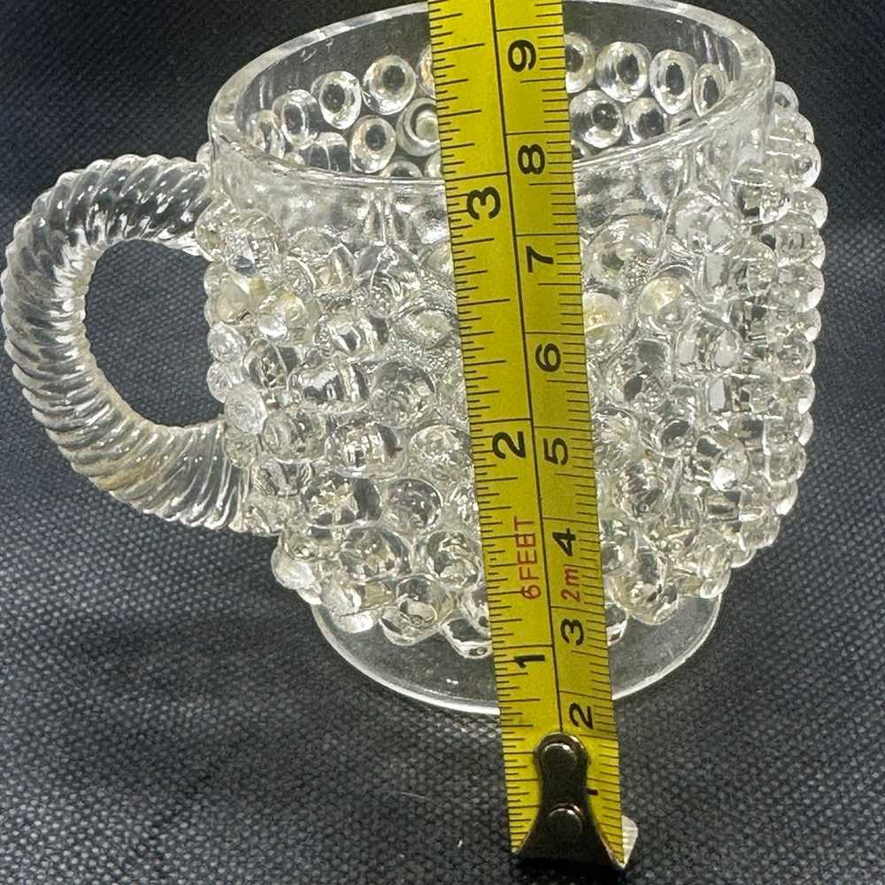 Antique  EAPG Pointed Hobnail Cup Clear Glass. 3”… - image 6