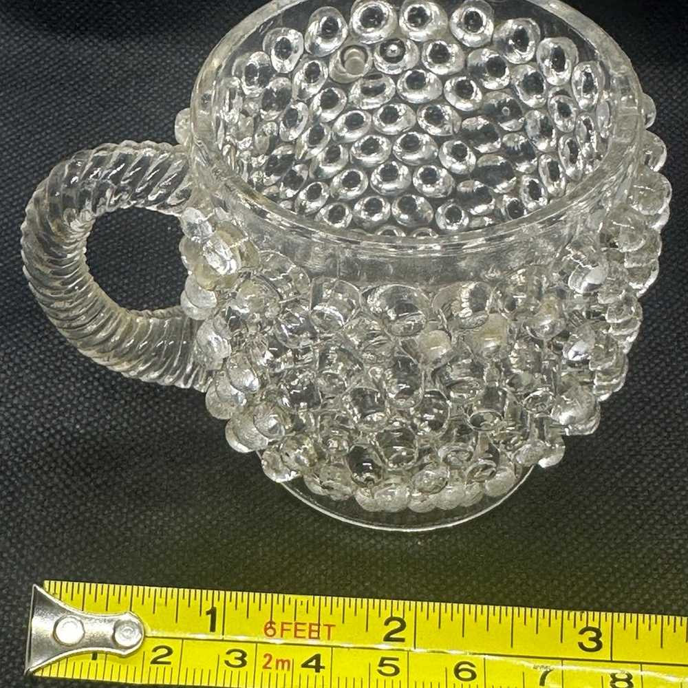 Antique  EAPG Pointed Hobnail Cup Clear Glass. 3”… - image 7