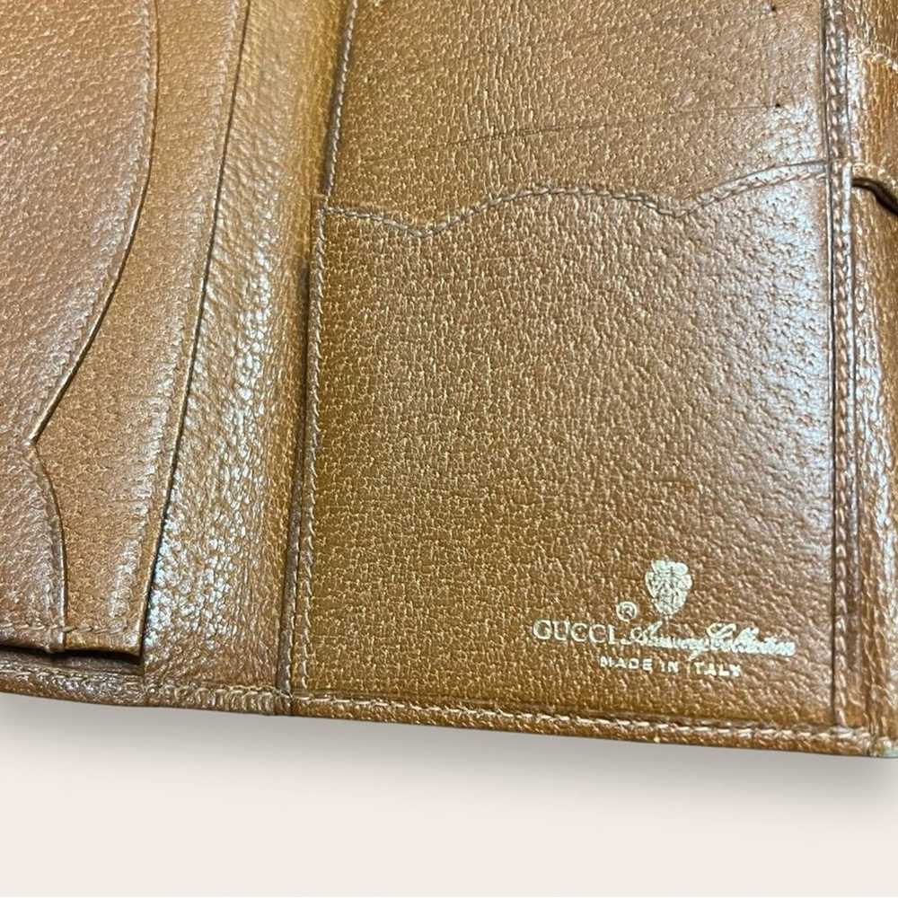 Vintage GUCCI GG Logo Leather Long Bifold Wallet - image 4