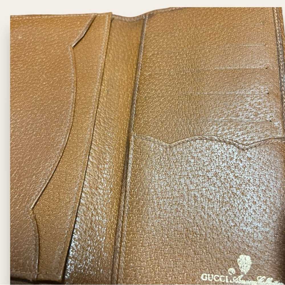 Vintage GUCCI GG Logo Leather Long Bifold Wallet - image 7